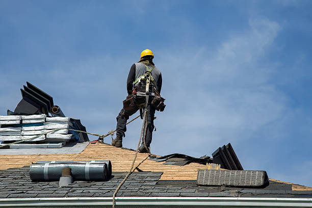 Professional Gutter Installation technician working in Inglis, FL